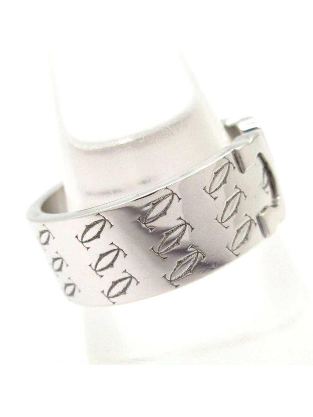 Cartier Ring 58 2C 18k White Gold Christmas Limited - Picture 2 of 11